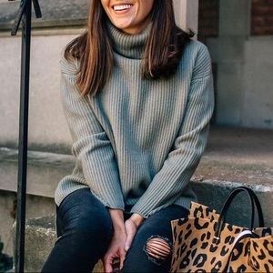 Nordstrom signature funnel neck cashmere tunic sweater